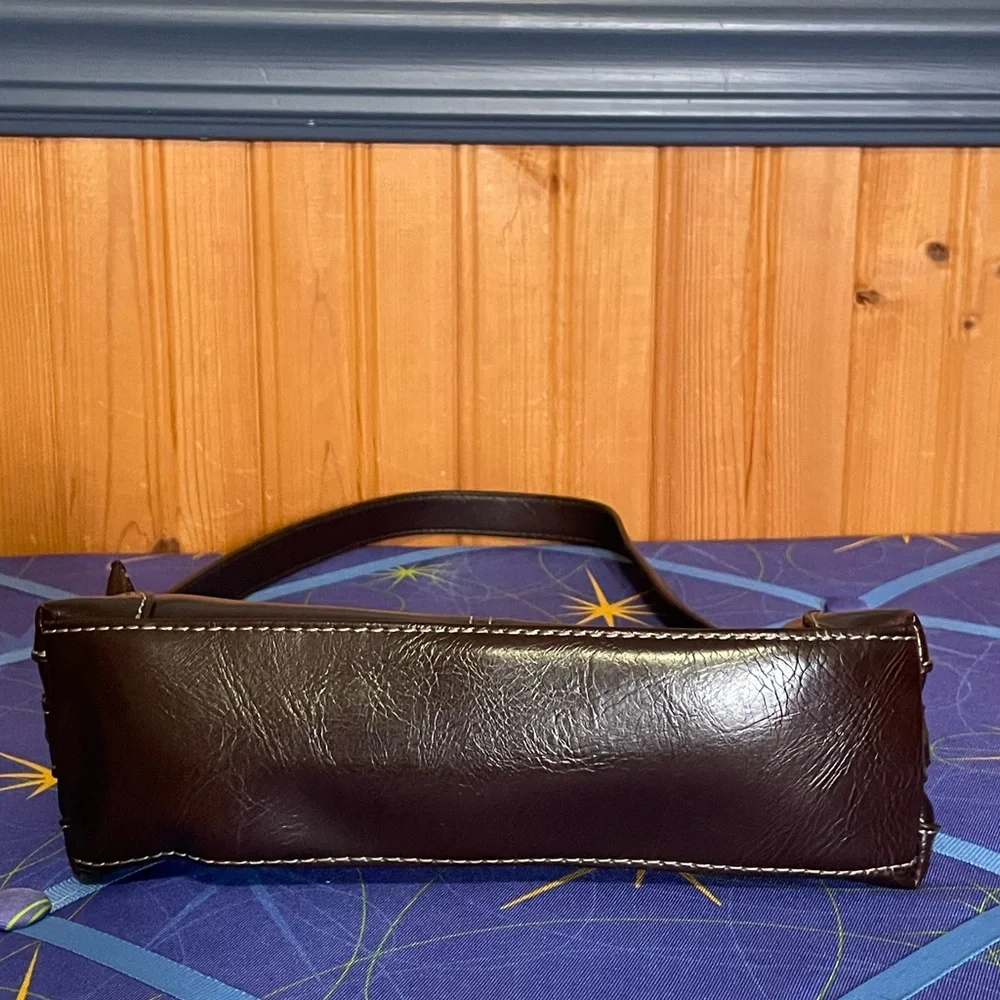 🔥3 for $15 Sale- Elegant Brown Faux Leather Shoulder Bag - Picture 4 of 8